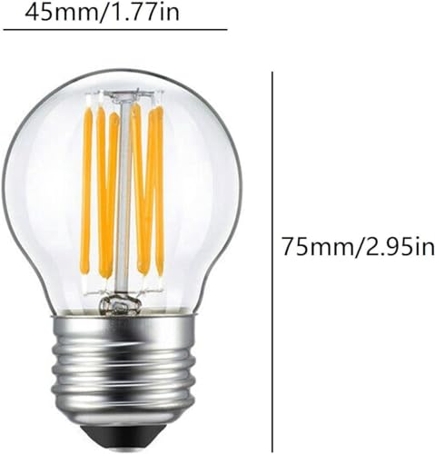 Image of WERFACTORY LED E26 Base 6W Bulb Warm White 2700K for Tiffany Lamp (6 Pack)