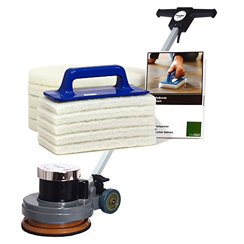 Floorboy 300 XL Polierset, Poliermaschine mit Handpadhalter, Pads, Anleitungen und Padkunde von Bioraum Cover