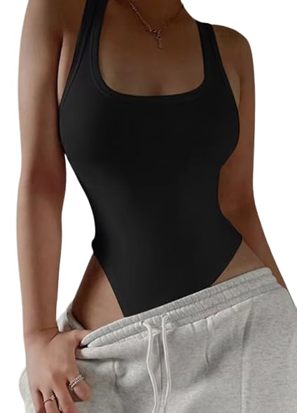 Image of Sleeveless Knit Bodysuit Hot Summer Sexy Bodycon Off Shoulder Halter Tops Casual Street Bodice For Women ClubWear