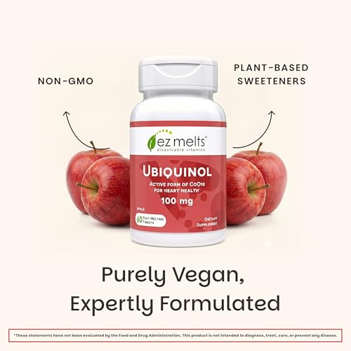 EZ Melts Dissolvable Ubiquinol 100 mg Tablets