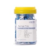 COBETTER 100 Pack PVDF Syringe Filter Lab Filters 0.45μm Pore Size 13mm Diameter Hydrophilic Filtration Non-sterile Blue
