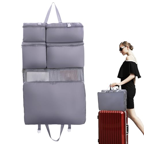 de viaje - organizador de maleta multifuncional, portátil y plegable | de embalaje para equipaje de mano, viajes en avión, artículos esenciales de gimnasio, ropa para, almacenamiento de