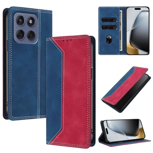 Étui en cuir Motorola G24 4G clapet magnétique chic bleu foncé
