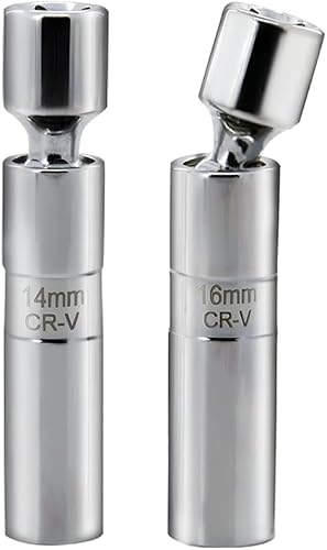 Bujía magnética giratoria de pared delgada de 0.551 in y 0.630 in, unidad de 38 pulgadas, herramienta de extracción de bujías de 12 puntos,