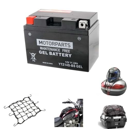 Batería YTZ14S-BS Gel 12 V/11 Ah Minarelli/Motorparts (sellada activada lista para usar) moto scooter específica 150 x 87 x 110 mm DIY compatible con Kymco Downtown I GT E5 350 2024 a 2024