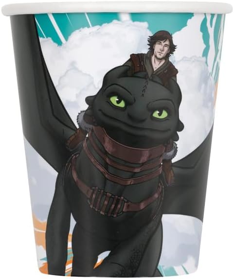 Unique How to Train Your Dragon Birthday Party Supplies Bundle includes 24 Party Paper Cups 9oz image 3