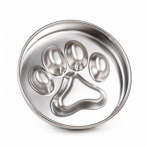 Ciotole per Cani Ad Alimentazione Lenta in Acciaio Inossidabile, Ciotola per Cibo per Animali Poco Profonda, Ciotole per Gatti, Piatto per Animali Labirinto per Rallentare il