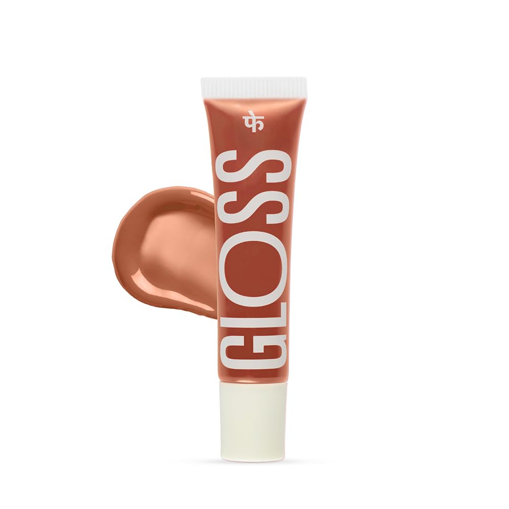 Peptide Lip Gloss | With Passionfruit Oil & Argireline to Smoothen, Even, and Soften Lips | Non Sticky | Hydrating | Vegan | Shade Blooming | Warm Coral Brown