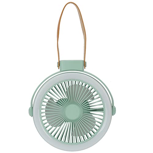Ventilador de camping de 7 pulgadas con luz nocturna colgante para combatir el calor interior 2