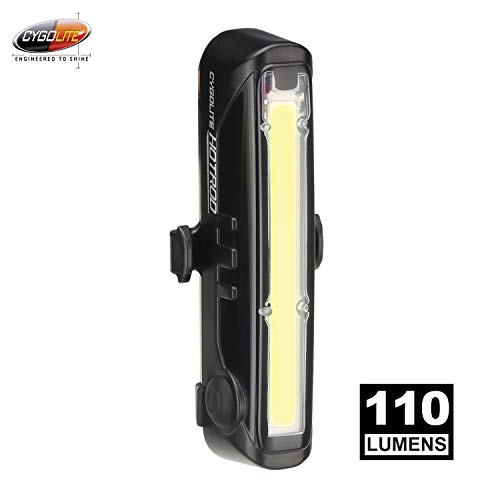 Cygolite Hotrod Front– 110 Lumen Bike Light– 3 Night & 3 Daytime Modes–