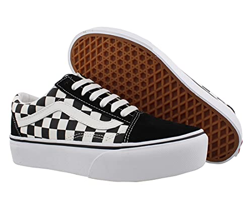 Vans Vans Ua Old Skool Unisex Shoes Size 4, Color: (Checkerboard) Black/True White-Black