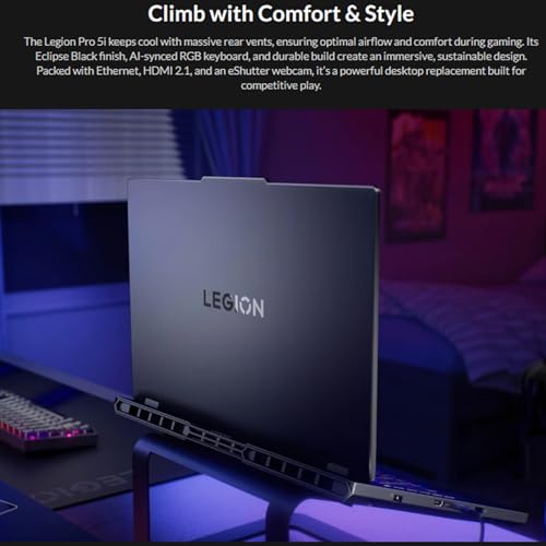 Legion Pro 5i Gen 10 - Computer portatile da gaming da 16", Intel 24 Core Ultra 9 275HX, GeForce RTX 5070 Ti, 32 GB di RAM, SSD da 1 TB, WQXGA OLED 165 Hz, Win 11 Pro, Wi-Fi 7 - Notebook - Immagine 4