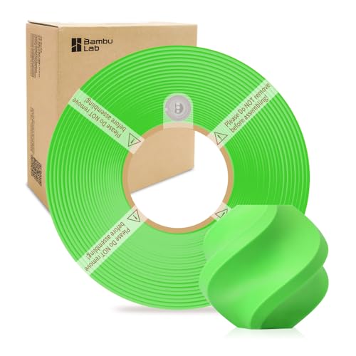 Image of Bamboo Lab PETG HF Refill Filament 1.75mm High-Speed, Easy to Print, Smooth Texture, Eco Friendly with RFID for Bambu Lab X1, P1,A1 Series 1KG (2.2lbs) Exclude Spool + /- 0.03mm (Lemon Green 33501)