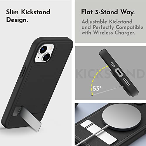 Coque iPhone 14 Plus béquille résolvant les chutes et facilitant la charge