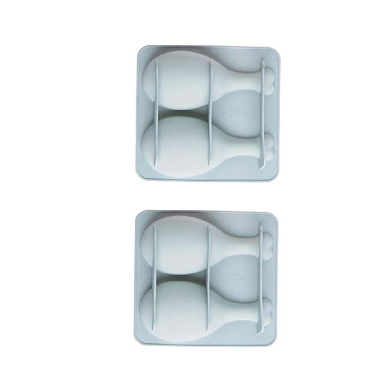 ABOOFAN 2pcs Silicone Chicken Leg Cake Mold Non Stick Drumstick Shaped Baking Tool for Chocolate Candy Fondant Biscuit DIY in Blue