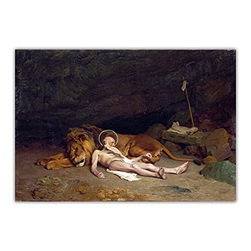 Kit peinture diamant 5D Saint Jérôme broderie strass ronds Gérôme 50x60cm
