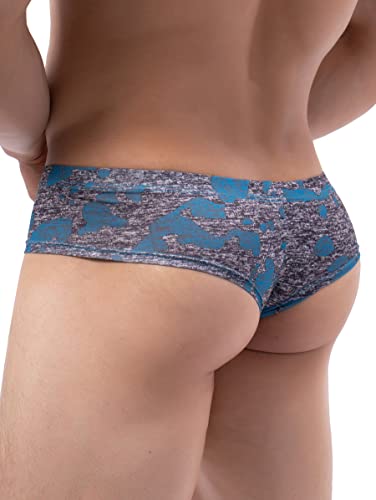 iKingsky Men's Sexy Cheeky Boxer Briefs Mini Cheek Thong Underwear Low Rise T-back Under Panties for Men4