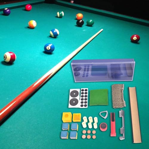 Kit de réparation de pointes de queue de billard avec 28 embouts et pinces de remplacement