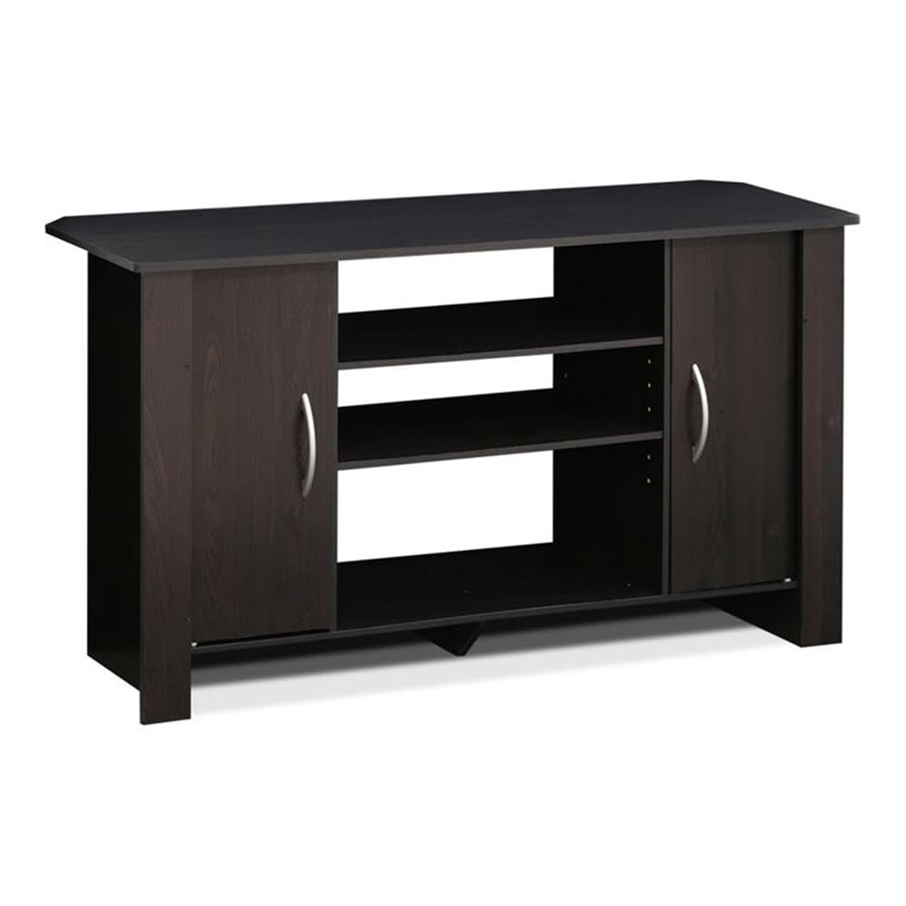Pemberly Row Wood TV Stand Entertainment Center for TV up to 46" in Espresso