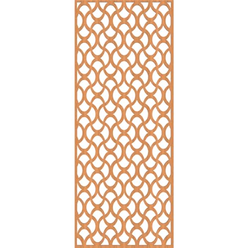 Image of 21 3 /8 inchW x 54 3 /8 inchH x 3 /8 inchT Resort Decorative Fretwork Wood Wall Panels, Cherry