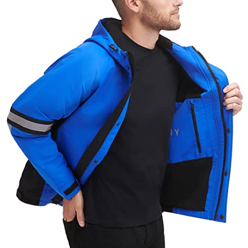 Image of DKNY mens Dkny Men's Taslan Performance Hoody With Reflective Detail