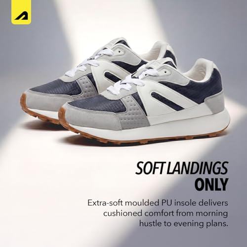 Image of Boldfit Ryder Sneakers for Man Premium PU Upper, Breathable Lightweight Mens Casual Shoes Anti-Slip TPR Sole Walking, Office, Gym Shoes & Everyday Wear Footwear