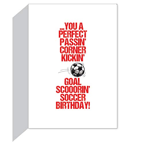 Play Strong Soccer Birthday Card 1-Pack (5X7) Power Player Illustrated Sports Birthday Cards Greeting Cards- Awesome For Soccer Players, Coaches And Fans Birthdays, Gifts And Parties! #TOP1