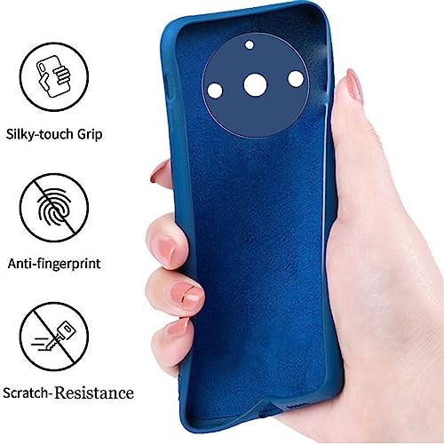 Image of A rtistque Liquid Silicone Back Cover Case for Realme Narzo 60 5G Shockproof TPU Soft Flexible with Camera Protection - Blue