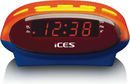 iCES ICR-210KIDS Uhrenradio - Radiowecker für Kinder - PLL FM - Schlummerfunktion - Sleeptimer - Gangreserve - blau/orange iCES ICR-210KIDS Uhrenradio - Radiowecker für Kinder - PLL FM - Schlummerfunktion - Sleeptimer - Gangreserve - blau/orange