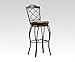 Acme Tanger Bar Chair with Swivel, Copper and Brown PU