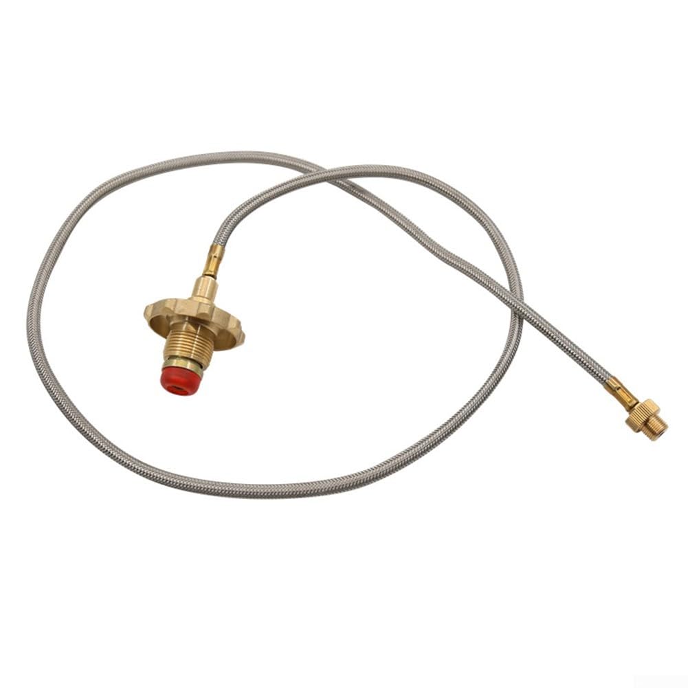 Gas Cylinder Adapter Cable Copper Stove Connector Copper Gas Adapter Cable for Outdoor Stove Heads Camping Gas Hose Adapter for Household Cylinders Compact Gas Cylinder Connector for BBQ Stoves(C)