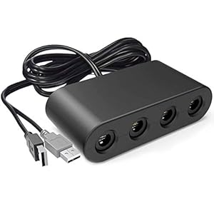 Gamecube Adapter for Nintendo Switch Gamecube Controller Adapter and WII U and PC, Super Smash Bros Gamecube Controller…