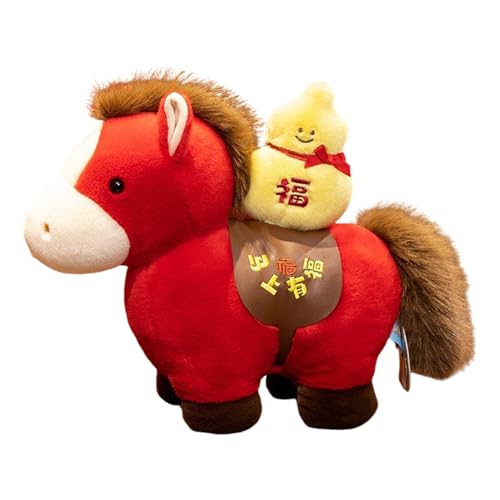 Genérico de peluche de caballo – 20 cm suave de diseño chino, animales de peluche 2026, regalo para adultos, fiesta de cumpleaños, habitación de enfermería