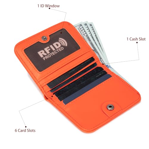 Image of Montana West X Wrangler Slim Wallet Women Small Rfid Blocking Wallets Bifold Credit Card Holder Wallets with Clear ID Window