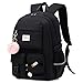 abshoo Big Student Laptop Backpack For College Women Middle High School Teen Girls Bookbag Travel Daypack (Black)