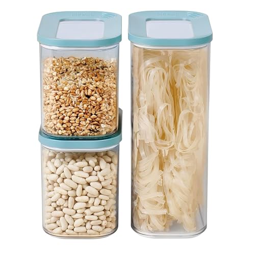 Mepal | Set di contenitori per alimenti Modula da 3 pezzi | Scatole di conservazione con coperchio | Organizzatori da cucina e contenitori per alimenti | Impilabili e ermetici | 1x 2000 ml & 2x 1000