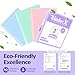 4 Pack Extra Durable 3 Ring Binders 2 Inch, Sooez 2” Three Ring Binder, Eco-Friendly & PVC Free, Customizable Clear View Cover for Letter Size 8.5 x 11 Paper, Pastels School Office Supplies for Girl