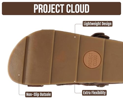 Image of Project Cloud Platform Sandals Women - Strappy Wedges with Comfortable Plush & Soft Insole - Lightweight & Non Slip Platform Sandals for Women 2026