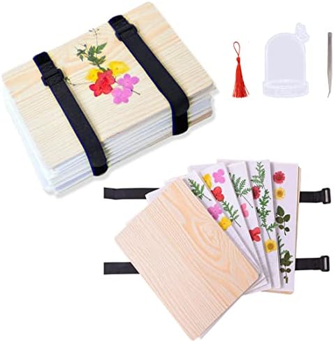 A&I Wooden Professional Flower Press Kit for Kids,Plant Leaf Press, Plant Specimen Pressing Set for Beginner, 5 Layers Recycle Outdoor Play Learning Tool