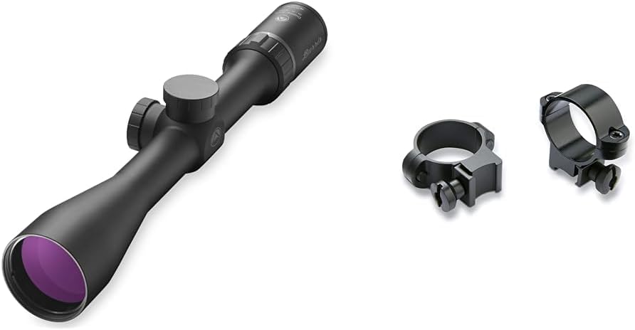 Burris Droptine Riflescope with Ballistic Plex .22 Reticle, 3-9x 40mm & Unisex Adult 0.8", Steel/Matte Burris Optics 420069 Rimfire Airgun 1 Medium 22 Cal Deluxe Steel Rings