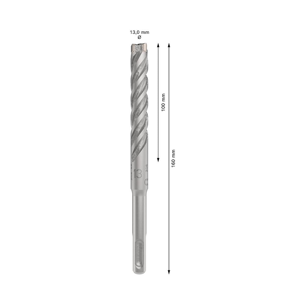 Bosch 1x PRO SDS plus-5X Kırıcı Delici Delme Ucu (Donatılı Beton, Beton, Ø 13,00 mm, Professional Aksesuar Kırıcı Delici)