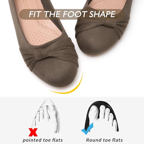 Ballerinas Maxmuxun Damen Geschlossene Flache Schuhe für Freizeit