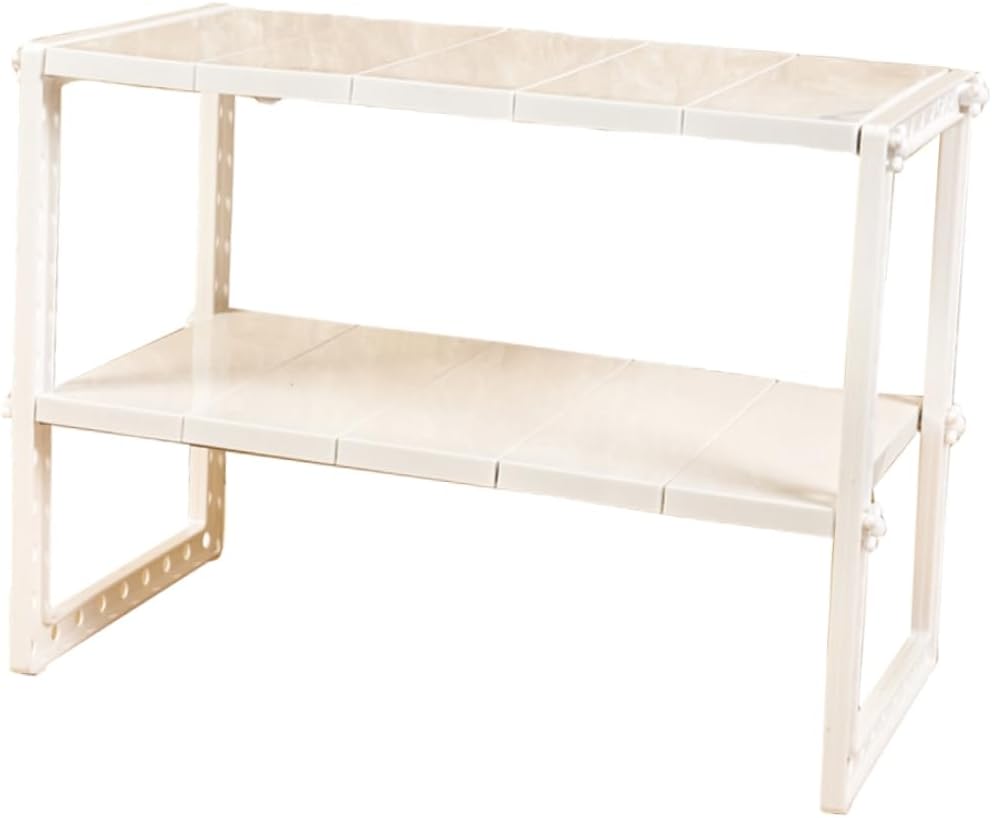 1pc under Sink Storage Rack Expandable Stainless Steel Organizer for Kitchen and Bathroom Removable Shelf Unit for Efficient under Sink Organization