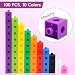 HSDAV 100 Pcs Math Linking Cubes - 10 Colors Connecting Counting Snap Blocks, Math Manipulatives for Early Math & Construction, Educational Toy for Preschool, Kindergarten, Homeschool