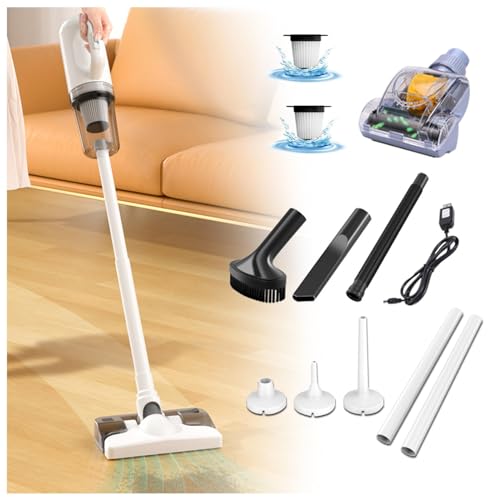 MeLtor Aspira E Lava Pavimenti Casa 5 in 1 Portatile, 200ml Serbatoio Dell’acuqa, Lavasciuga Pavimenti Senza Filo per Pulizia Domestica/Capelli/Polvere/Lavapavimenti