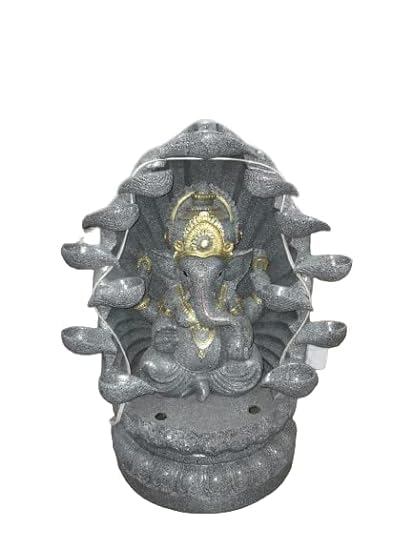 Shawshank 28 Inch Diya Mandir Ganesh Fiber Water Fountain for Living Room Puja Room Home Decor Garden Patio Deck Porch - Yard Art Decoration Gift Gifting with LED Lights Water Pump (Pack of 1)-image-36