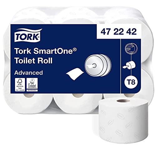 Tork SmartOne Papier toilette rouleau blanc T8, Advanced, 2 plis, 6 x 1 150 feuilles, 472242