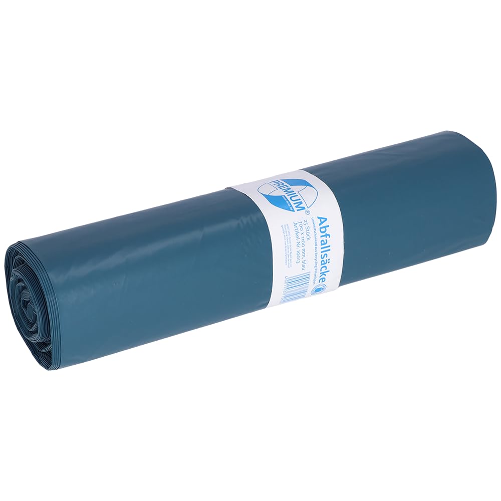 DEISS Premium Bin Bags, Blue Type 70, 120 Litres