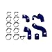 Mishimoto MMHOSE-VOL-97TBL Silicone Radiator Hose Kit Compatible With Volvo 850 S70 V70 1997-2004 Blue