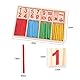 Mathematisches Spielzeug Holz, Montessori Mathe Spielzeug, Buntes Rechenstäbchen Holz Zahlen, Zahlen Lernen Rechenstäbchen, 1 Klasse Pädagogisches Mathe-Spielzeug für Mengenverständnis Fördern